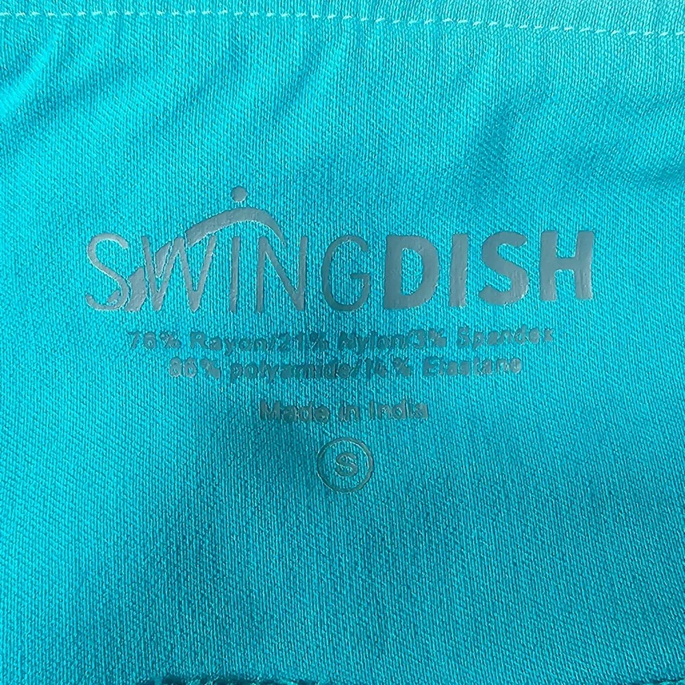 Swingdish‎ Womens Teal Lime Green Colorblock Golf Athletic Shorts HO01-2 Small